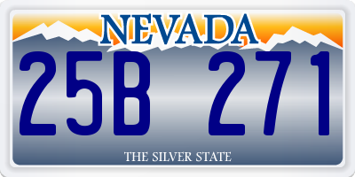NV license plate 25B271