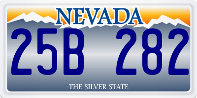 NV license plate 25B282