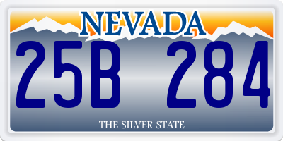 NV license plate 25B284