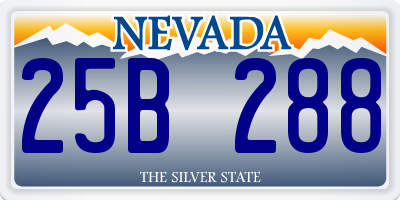 NV license plate 25B288