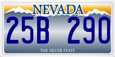 NV license plate 25B290