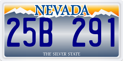 NV license plate 25B291