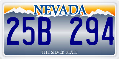 NV license plate 25B294