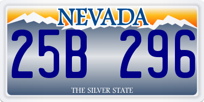 NV license plate 25B296