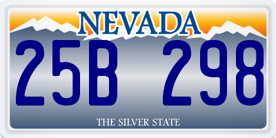 NV license plate 25B298