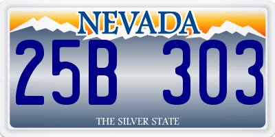 NV license plate 25B303
