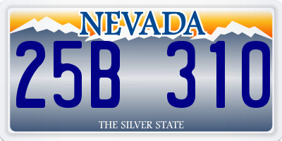 NV license plate 25B310