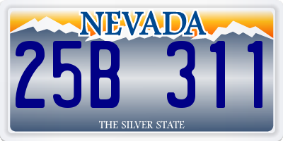 NV license plate 25B311
