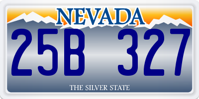 NV license plate 25B327