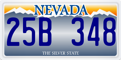 NV license plate 25B348