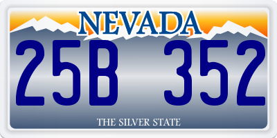 NV license plate 25B352