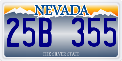 NV license plate 25B355