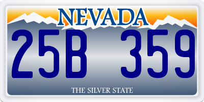 NV license plate 25B359