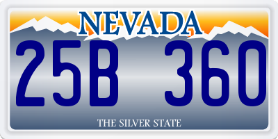 NV license plate 25B360