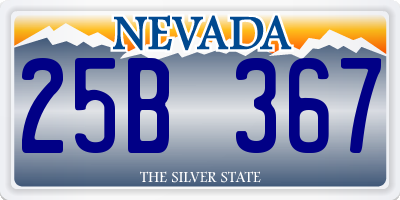 NV license plate 25B367