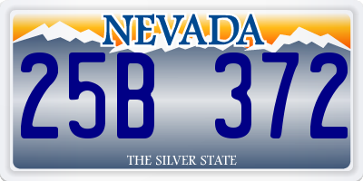 NV license plate 25B372