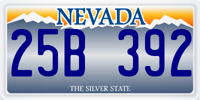 NV license plate 25B392