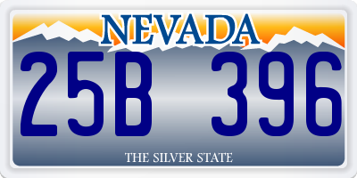 NV license plate 25B396