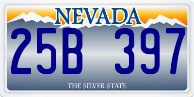 NV license plate 25B397