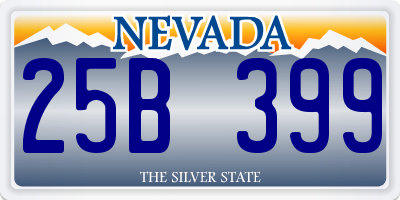 NV license plate 25B399
