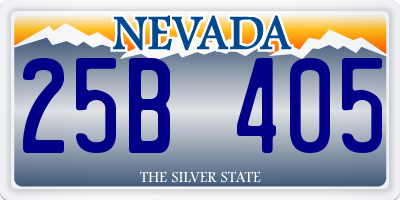 NV license plate 25B405