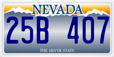 NV license plate 25B407