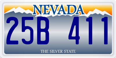 NV license plate 25B411
