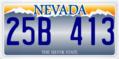 NV license plate 25B413