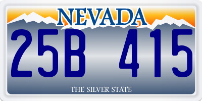 NV license plate 25B415