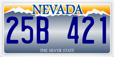 NV license plate 25B421