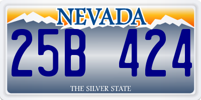 NV license plate 25B424