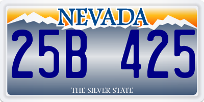 NV license plate 25B425