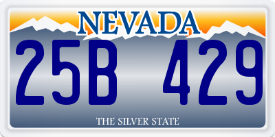 NV license plate 25B429