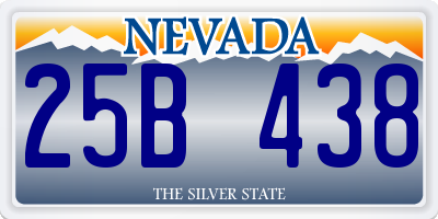 NV license plate 25B438