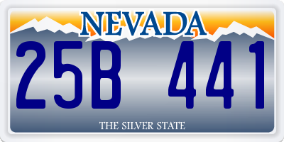 NV license plate 25B441