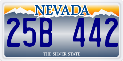 NV license plate 25B442