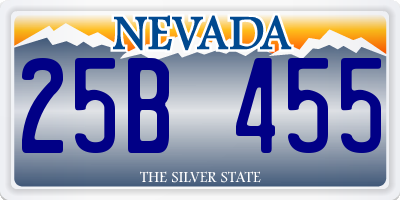 NV license plate 25B455