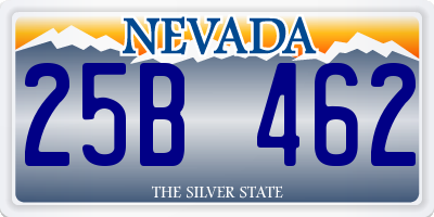 NV license plate 25B462