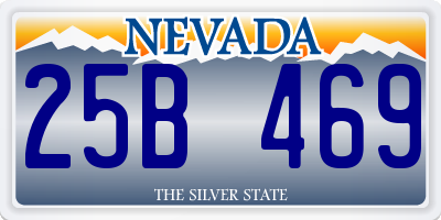 NV license plate 25B469