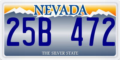 NV license plate 25B472