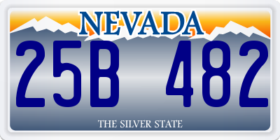 NV license plate 25B482