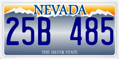 NV license plate 25B485