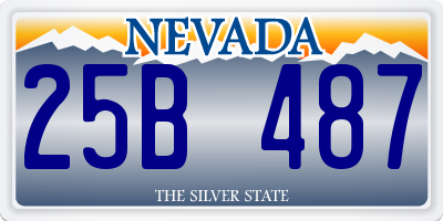 NV license plate 25B487