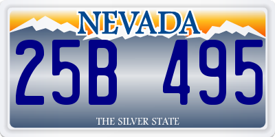 NV license plate 25B495