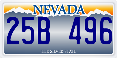 NV license plate 25B496