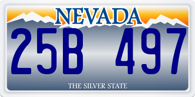 NV license plate 25B497