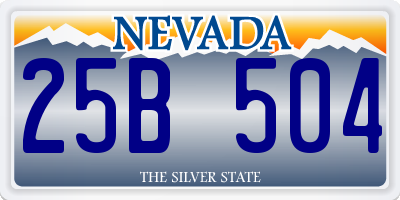 NV license plate 25B504