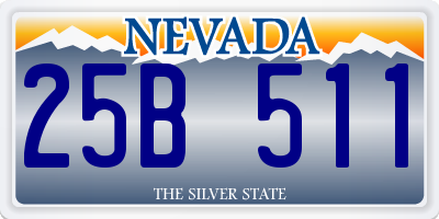NV license plate 25B511