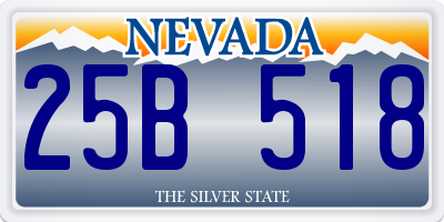 NV license plate 25B518