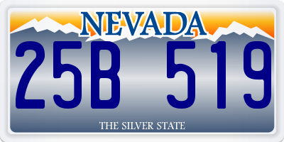 NV license plate 25B519